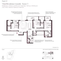 2 BHK floor plan