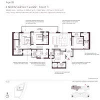 3 BHK floor plan