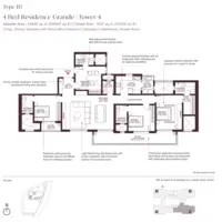 3 BHK floor plan